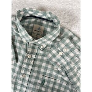 Johnnie-O Hangin Out Green White Gingham‎ Check L/S Button Down Shirt Men's S